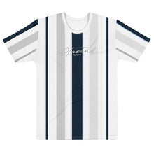 Load image into Gallery viewer, Navy Stripe Script T-shirt
